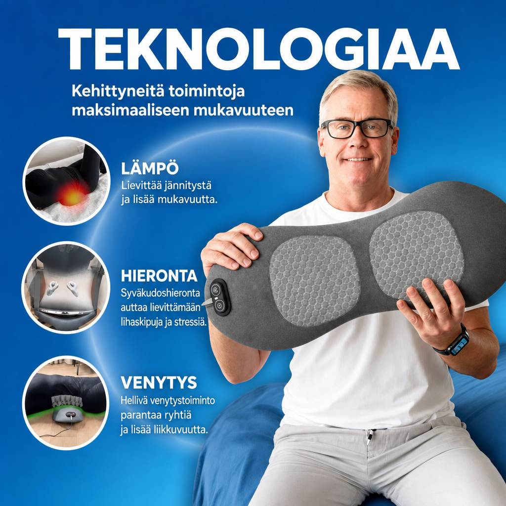 Spinerelief Kolmoismenetelmä -hierontalaite